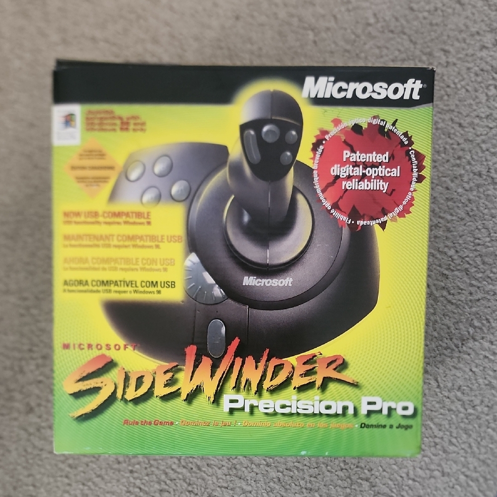 Microsoft SideWinder Precision Pro Gaming Joystick With Game Pad